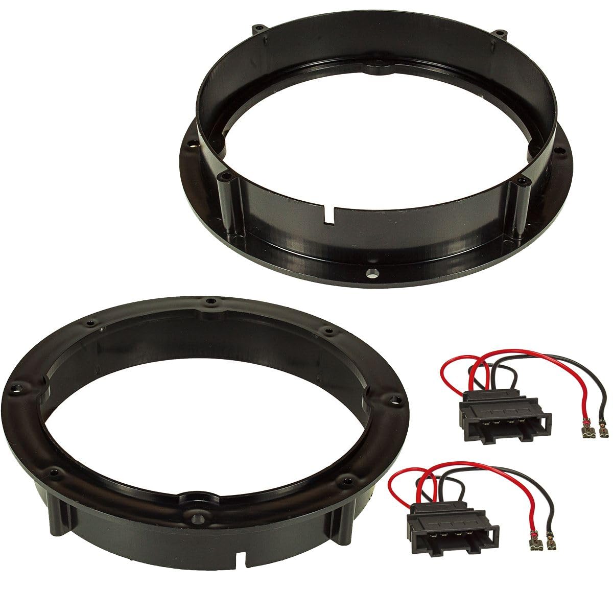 tomzz Audio 2857-003 Cavo adattatore anelli altoparlanti compatibile con VW Golf 6 7 Passat Polo Up Beetle Seat Arosa Mii Toledo Skoda Roomster City Go per altoparlanti DIN 165mm