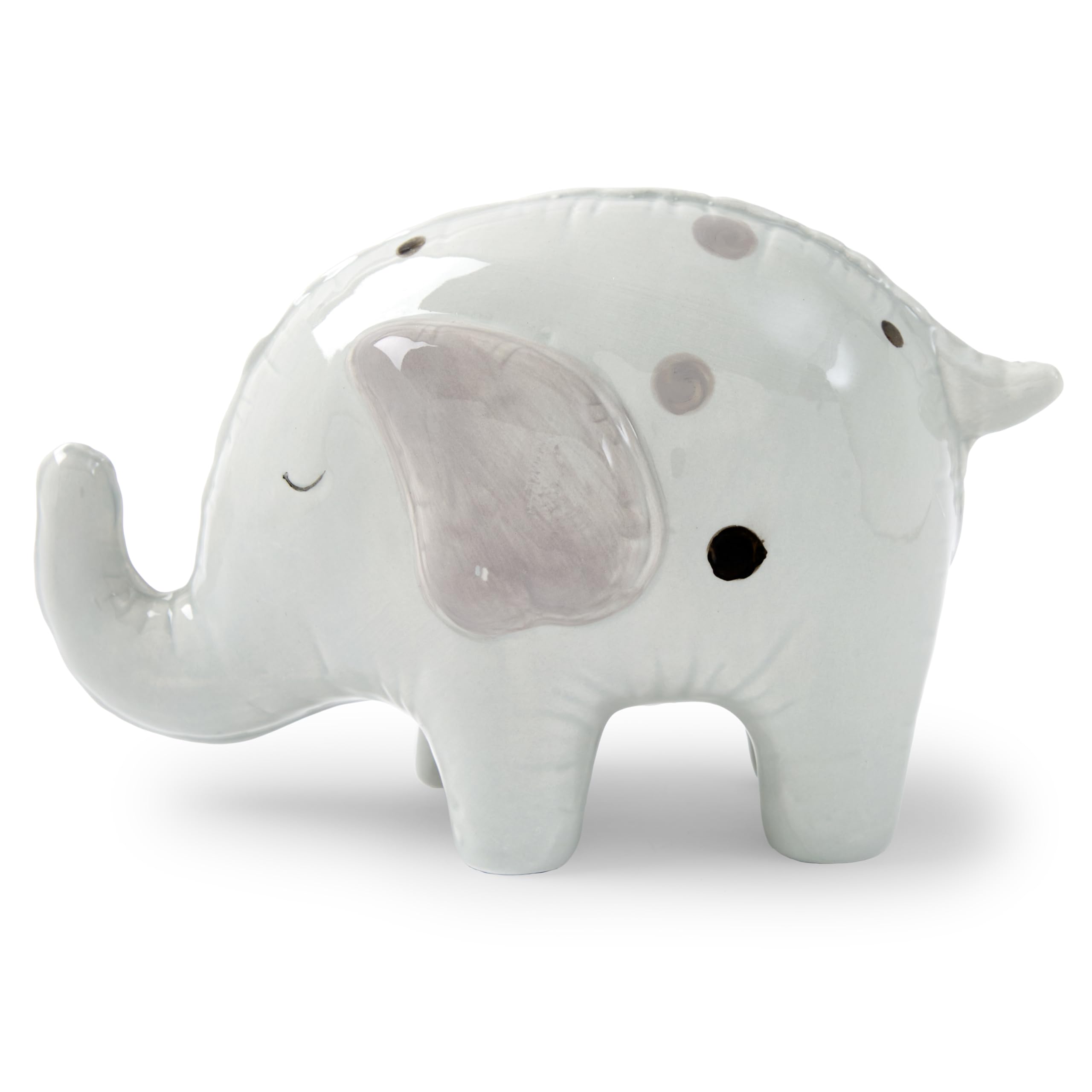 Mousehouse Gifts Grey Adorable Elephant Themed Piggy Bank For Children, Money Box For Kids, Ages 3+ (Grey)