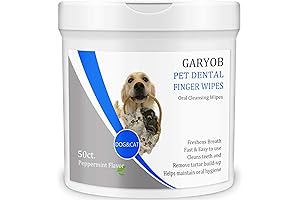 GARYOB Pet Dental Fingers Wipes: Clean Teeth with Finger Pads for Dogs and Cats