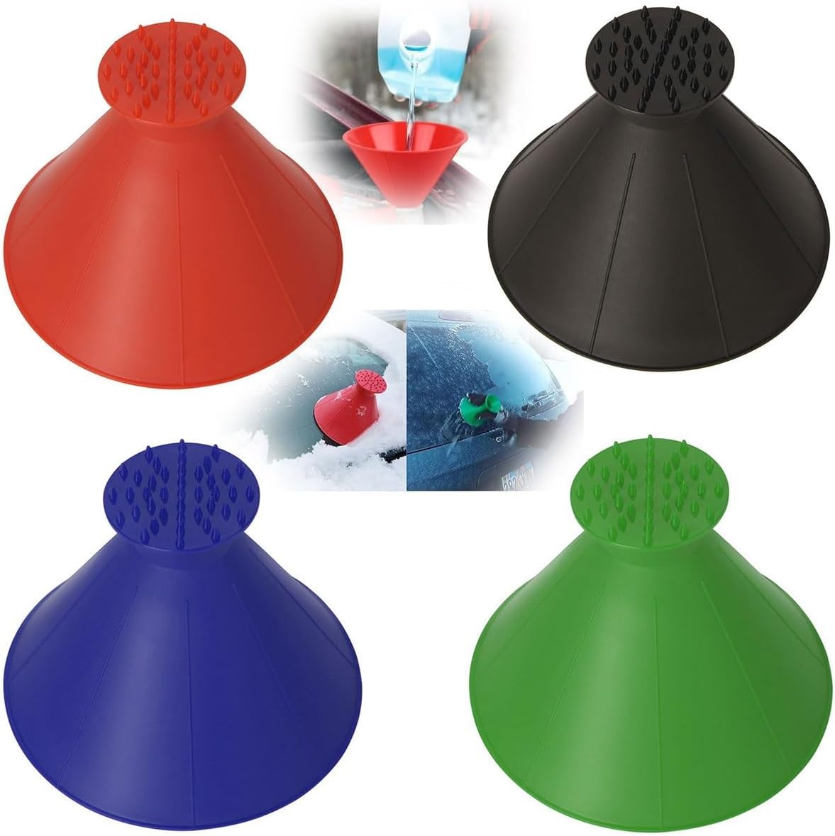 tkptiy Magical Car Ice Scraper, 4 Pack Magical Ice Scrapers