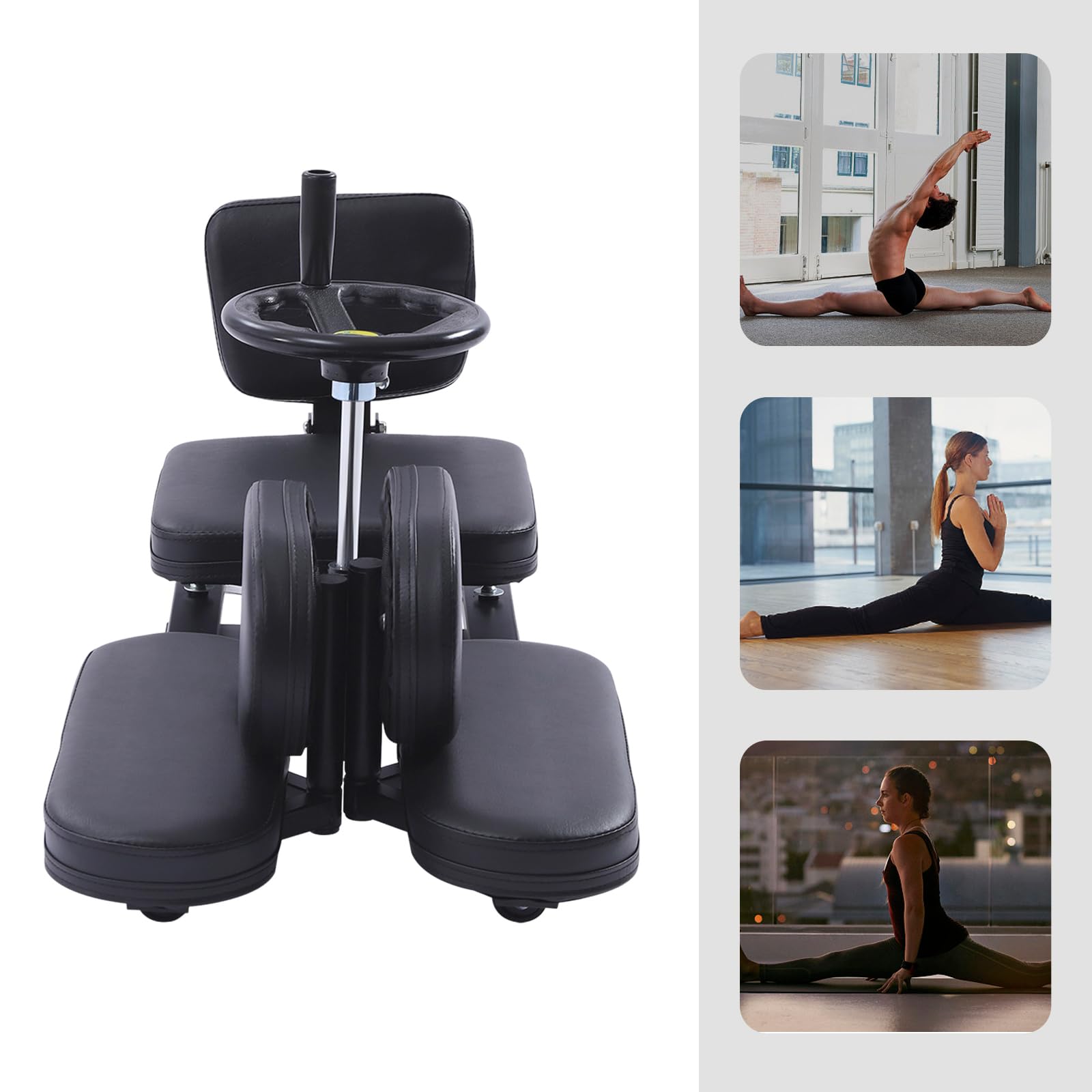 Beinspreizer / Spagattrainer Mechanisch – Verstellbar Bis 180°, Mit Rückenlehne & Rädern, Für Tanz & Kampfsport