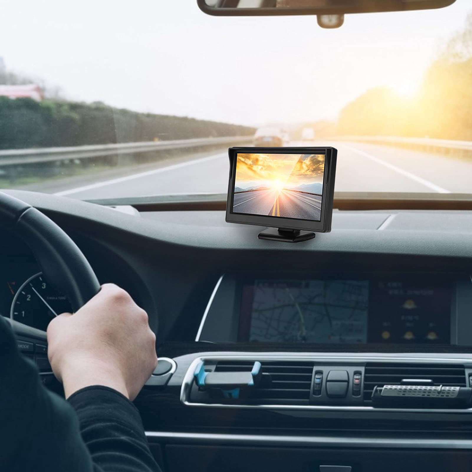 Affichage de Moniteur étanche de Stationnement de Recul TFT LCD Haute Définition 5in pour Caméra de Recul de Voiture, Facile à Installer