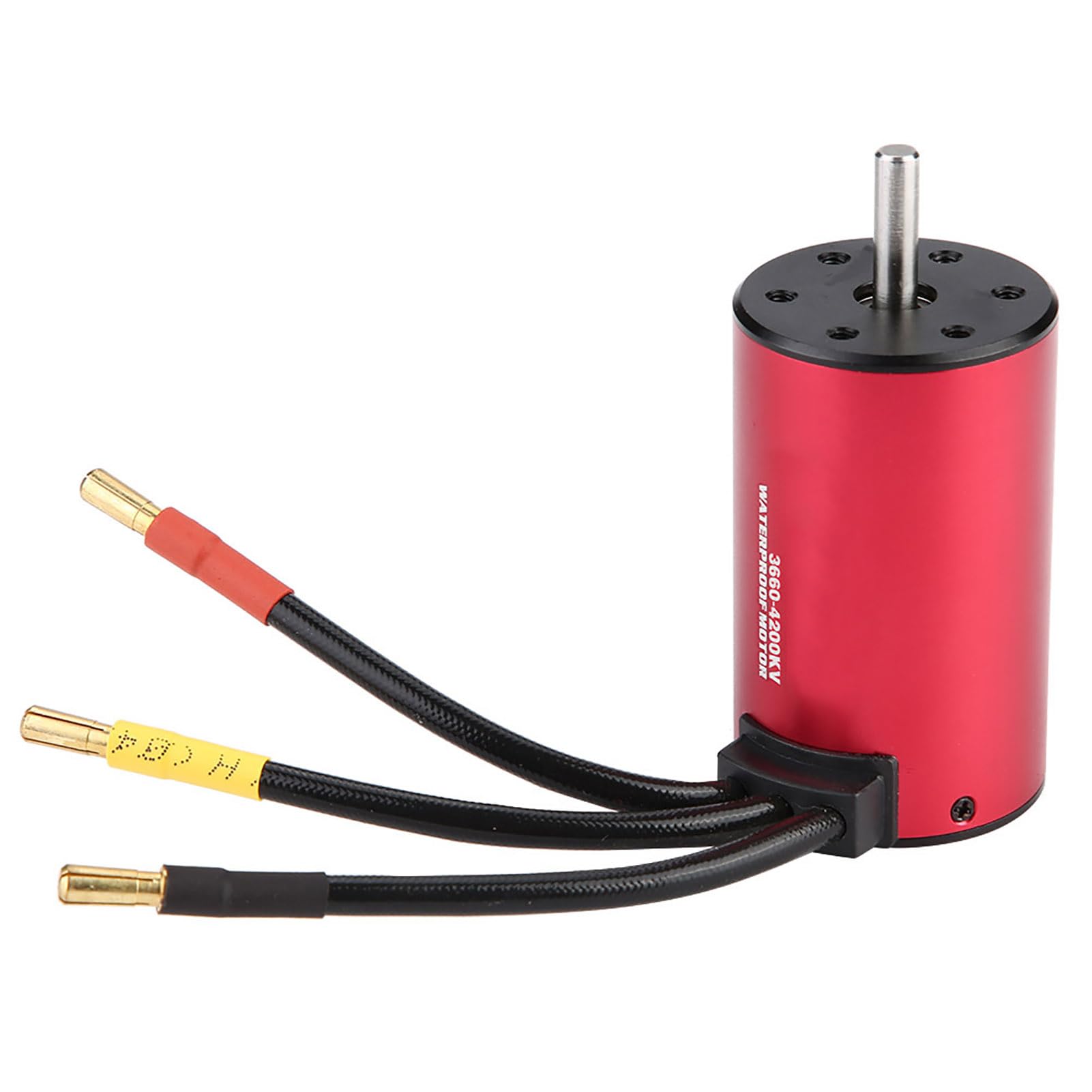 Motor sin Escobillas de 4 y 12 Ranuras de Alto par para Coche RC 1/10 1/8, Disipador Térmico de Aluminio CNC Motor Eléctrico Resistente Al Calor de 180-200 °C para Aficionados Negro (4200KV)