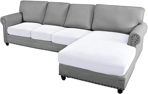 Fundas de sofá modular, funda de cojín para sofá, funda de cojín independiente en forma de L para sofá seccional izquierdo o derecho (3 plazas + 1