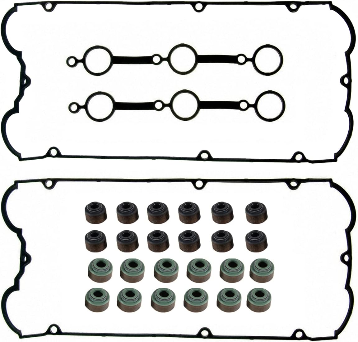 Replacement Valve Cover Gasket Set Compatible with Hyundai XG350 Santa FE Fits for KIA Sorento Sedona Amanti 3.5L DOHC V6 24V G6CU 2002 2003 2004 2005 2006 for 2001 XG300 G6AT 3.0L