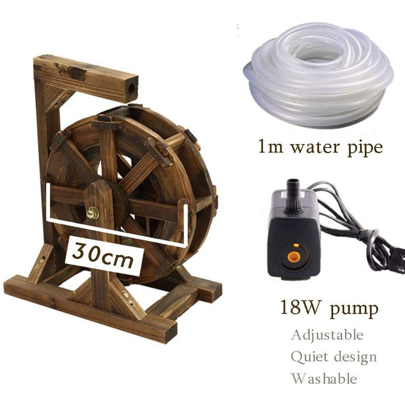 Amazon.co.jp: 風水ホイール水車風車水装飾品、水車噴水、パティオ