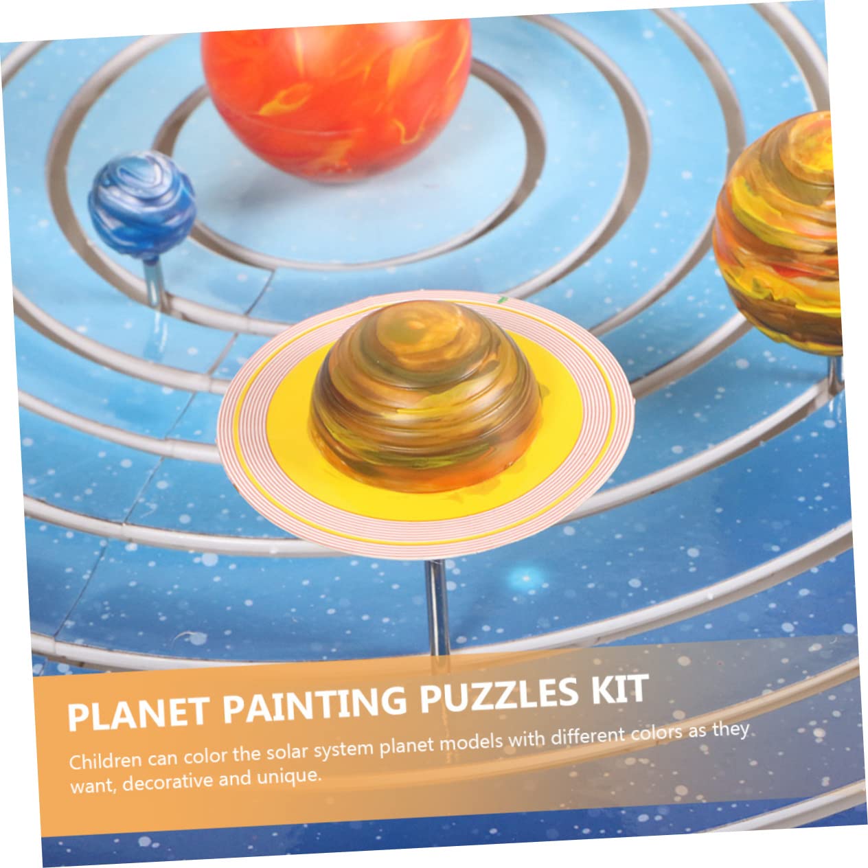 Kit de Pintura del Sistema Solar para Niños 8 Planetas en Plástico Blanco, Fácil de Pintar y Armar, Adecuado para Proyectos DIY y Juegos Infantiles Educativos