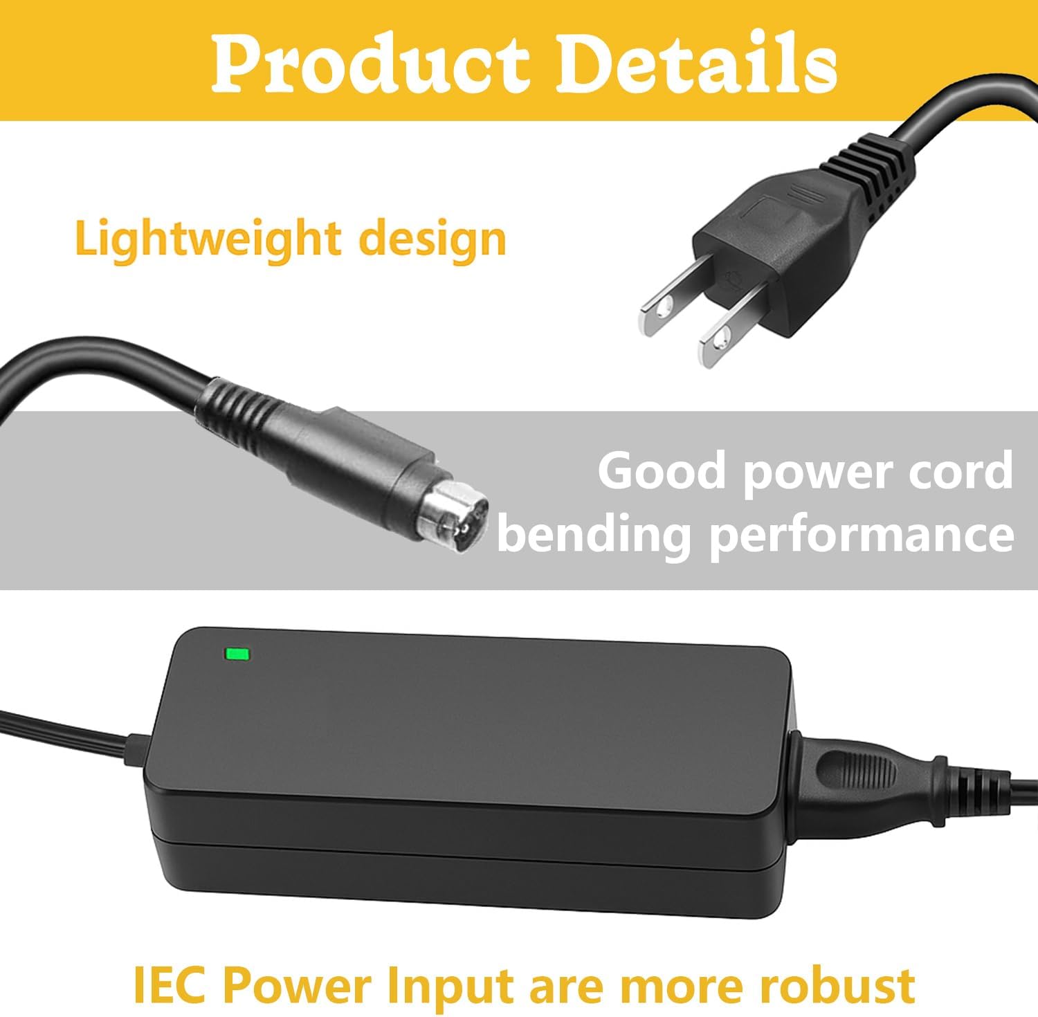 24V 2A 4 Pin AC DC Adapter Compatible with Canon imageFORMULA R40 RS40 R50 MG1-4558 MG1-5039 Document Scanner DR-C230 6130190 6130230 NSW25215 PA-14U PA-14E Power Supply Charger Cord Cable PSU