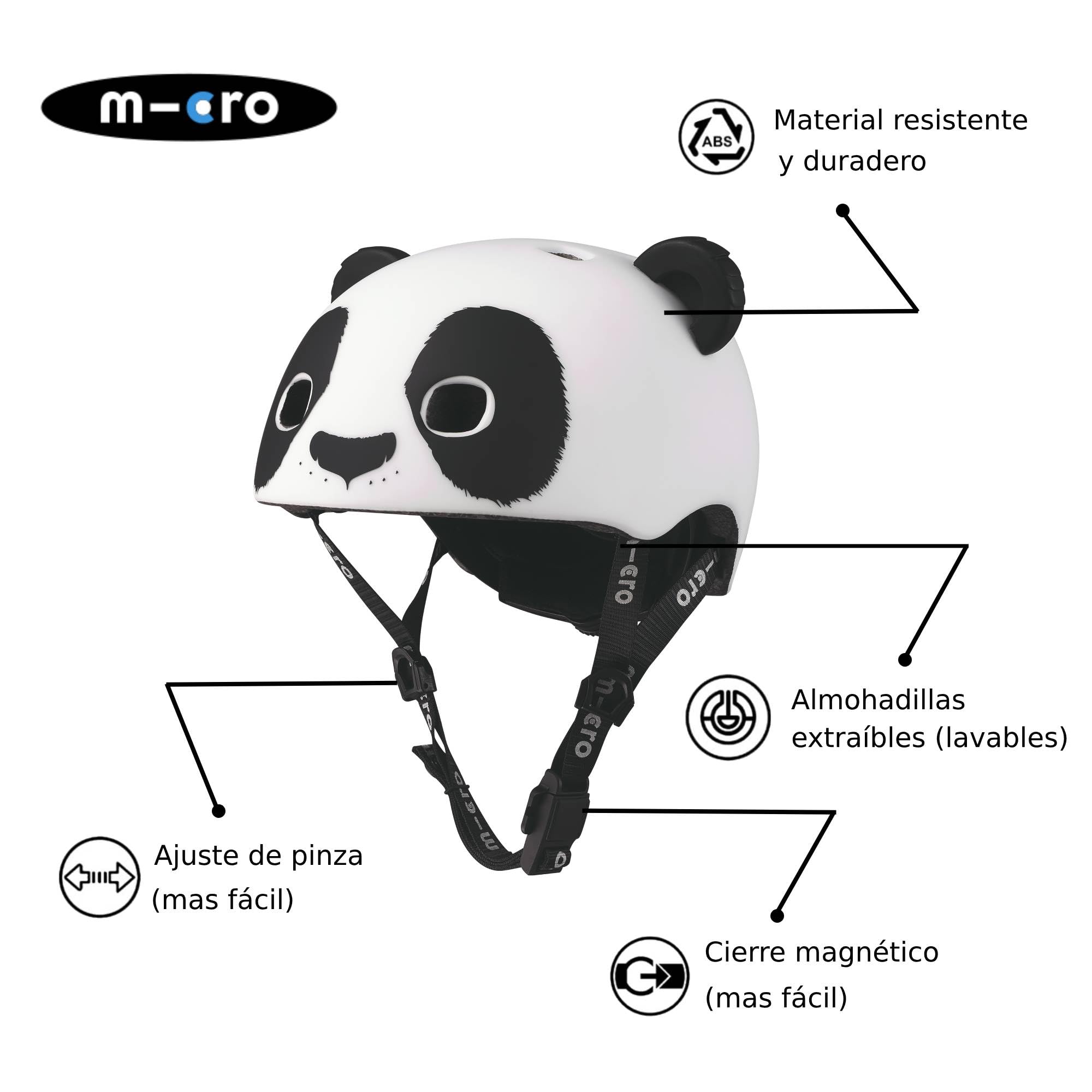Micro® | Casco 3D Infantil | Protección para Patinete o Bicicleta | Luz Trasera de Seguridad 3 Posiciones | Ultraligero 250 Gramos | Cierre Magnético | Niños y Niñas