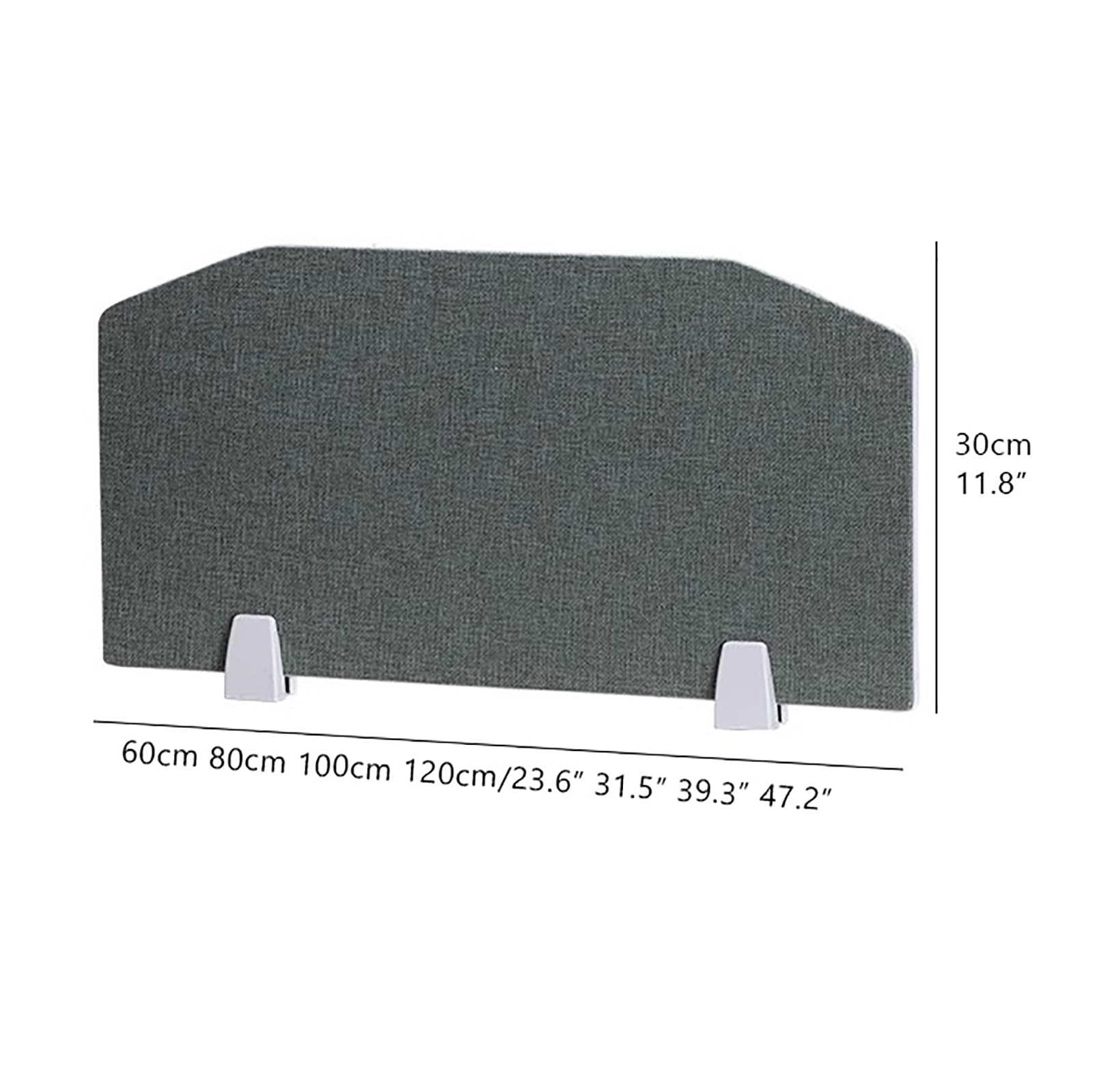 Séparateur de bureau léger de 120 cm, panneau d'intimité insonorisé, cloison gris foncé pour la maison, l'école et le bureau – 1 pièce, solution de réduction du bruit peu encombrante