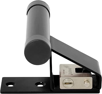 The Workplace Depot Garage Door Defender Lock – Heavy-Duty Solid Steel Under-Door T-Bar Security Kit, Universal Fit for Single & Double Up-and-Over Garage Doors
