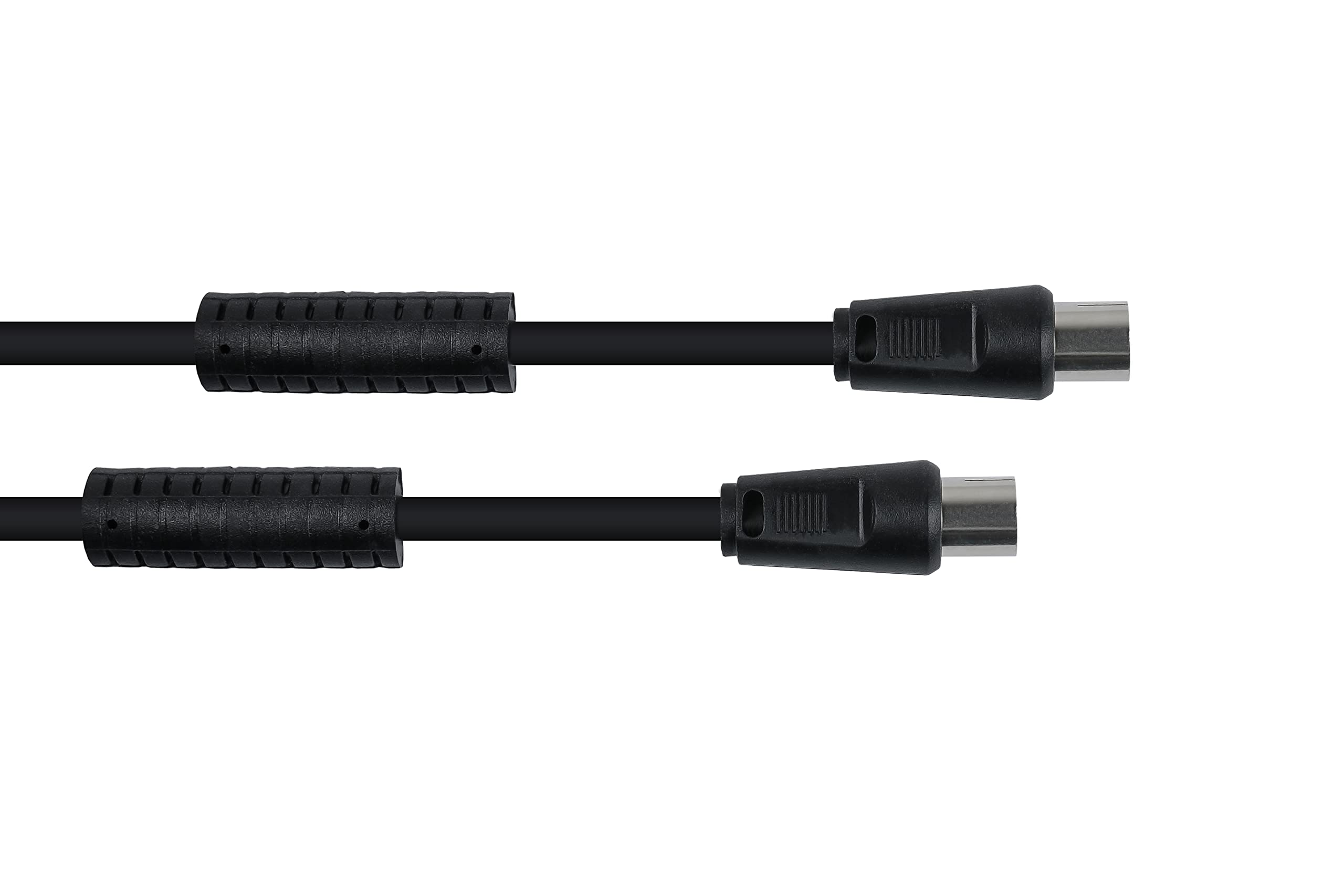 Good Connections Cavo Antenna satellitare TV – Spina coassiale su Presa coassiale, 2 filtri di Alimentazione (Nucleo di ferrite), Doppia schermatura, Misura dello Schermo > 95 Db – Nero, 3 m