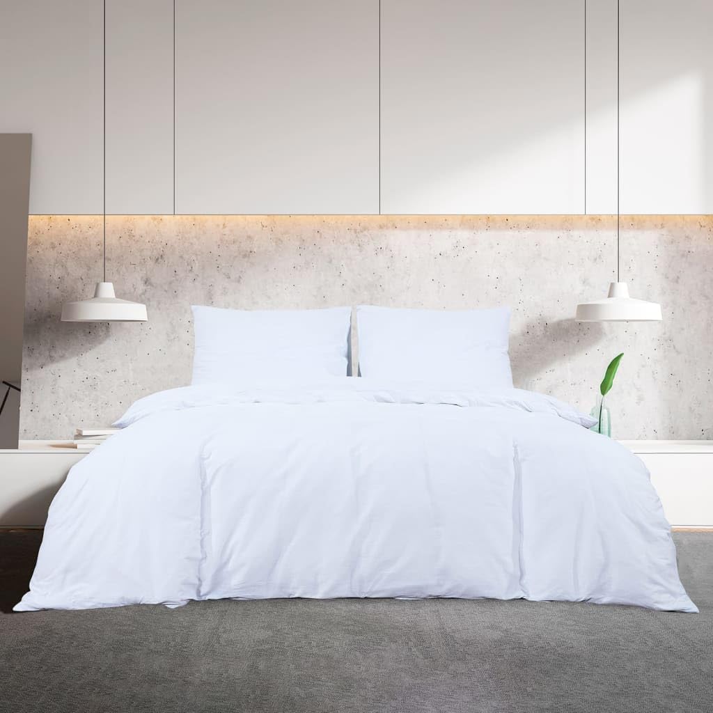 Generico Set Copripiumino Bianco 260x240 cm in Cotone,Casa e Giardino,Biancheria,Lenzuola e Coperte,Copripiumini-136164