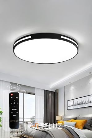 Modern Yuvarlak Tavan Led Avize Uzaktan Kumandal  3 Renk I kl  Dimmerli 100W