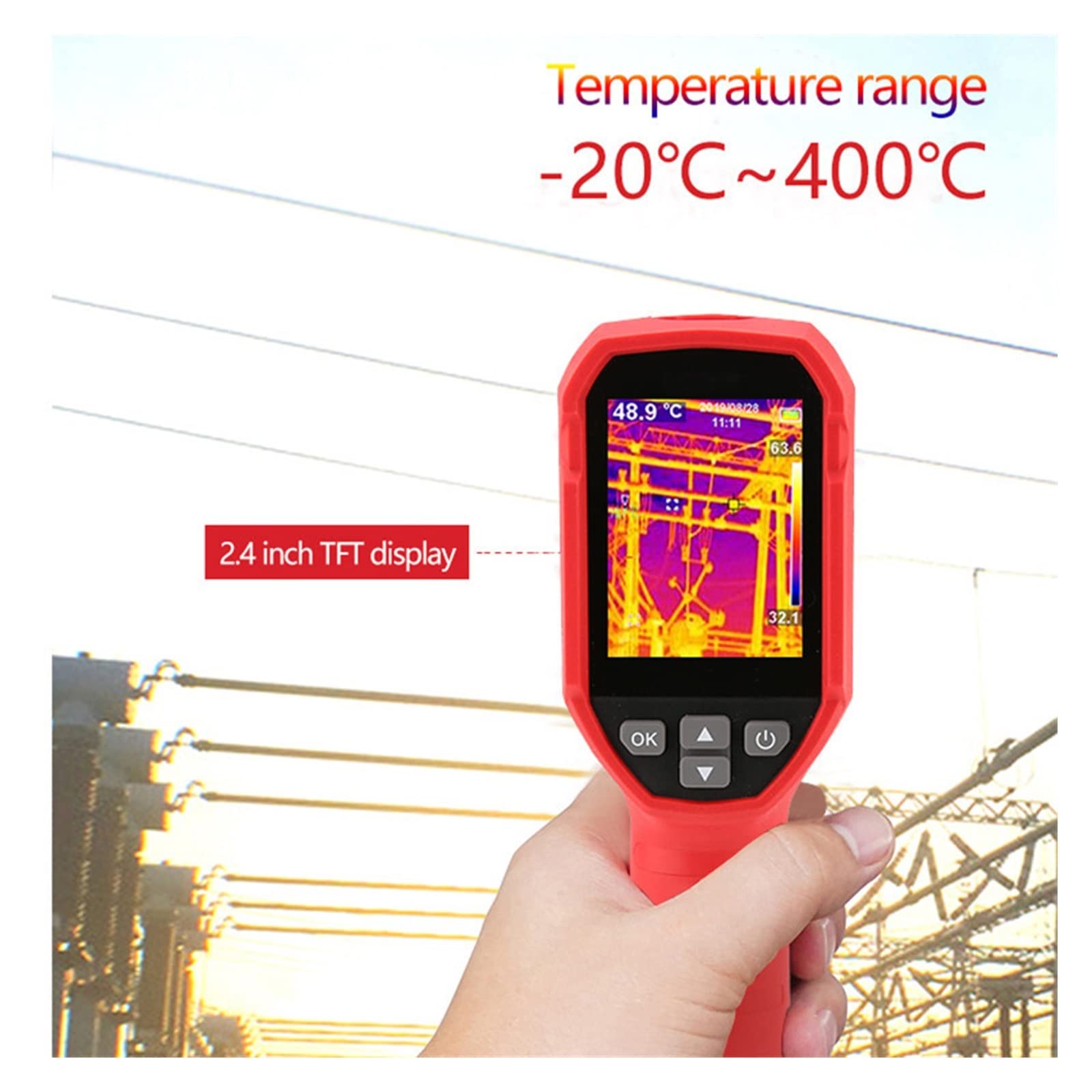 Wärmebildkamera Infrarot-Wärmebildkamera Auflösung 120 x 90 Handtemperatur-Wärmebildkamera Leiterplattenschaltung Industriell Infrarot-Wärmebildkamera (Color : 120S, Size : 0)