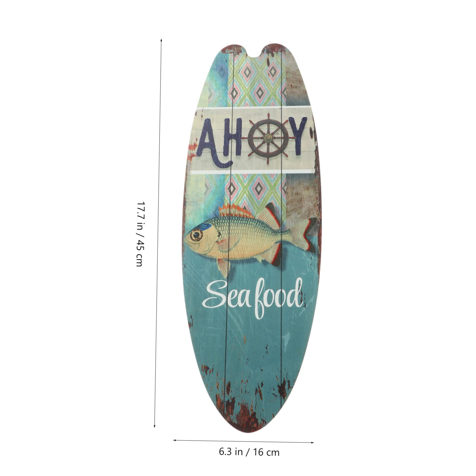 FUNOMOCYA Wooden Surfboard Wall Sign Beach Decorations Coastal Summer Tropical Theme Home Bar Hanging Wall Art for Living Room Bedroom Bathroom - Image 2