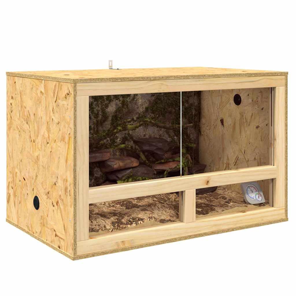 vidaXL Terrarium Brown 80 x 50 x 50 cm OSB, Crafted Wooden Table, Rectangular, Rustic, Durable, Ideal for Home, for Dining Room, Unique Design, Sturdy Build — image 1