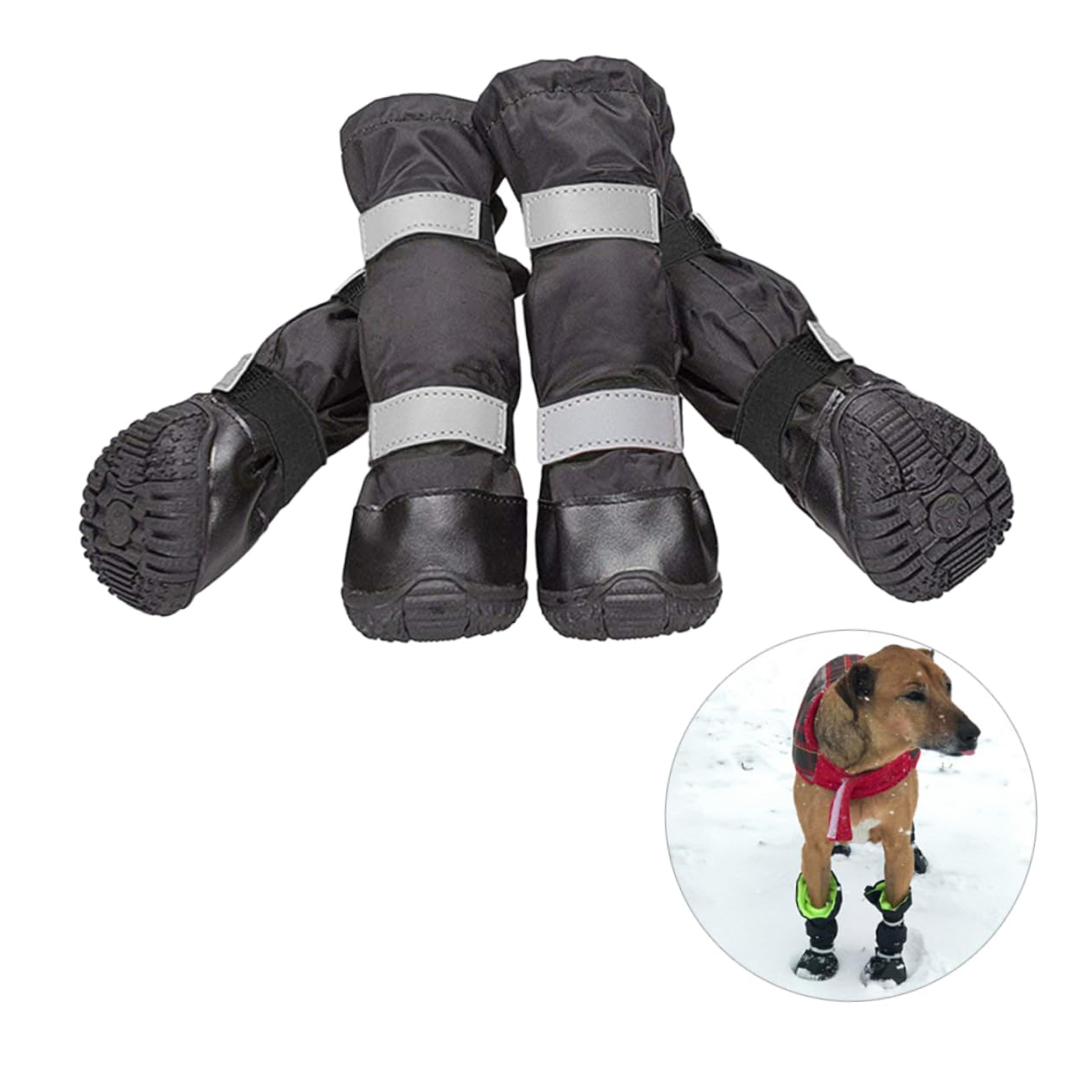 Buty Śnieżne Dla 4-paków Buty Dla Zwierząt Kalosze Przeciwdeszczowe Rozmiar Xs Czarne Wygodne Sporty Dla Psów