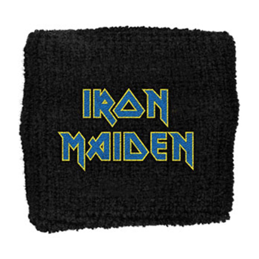 Iron Maiden Men's Logo (Flight 666) Athletic Wristband Black