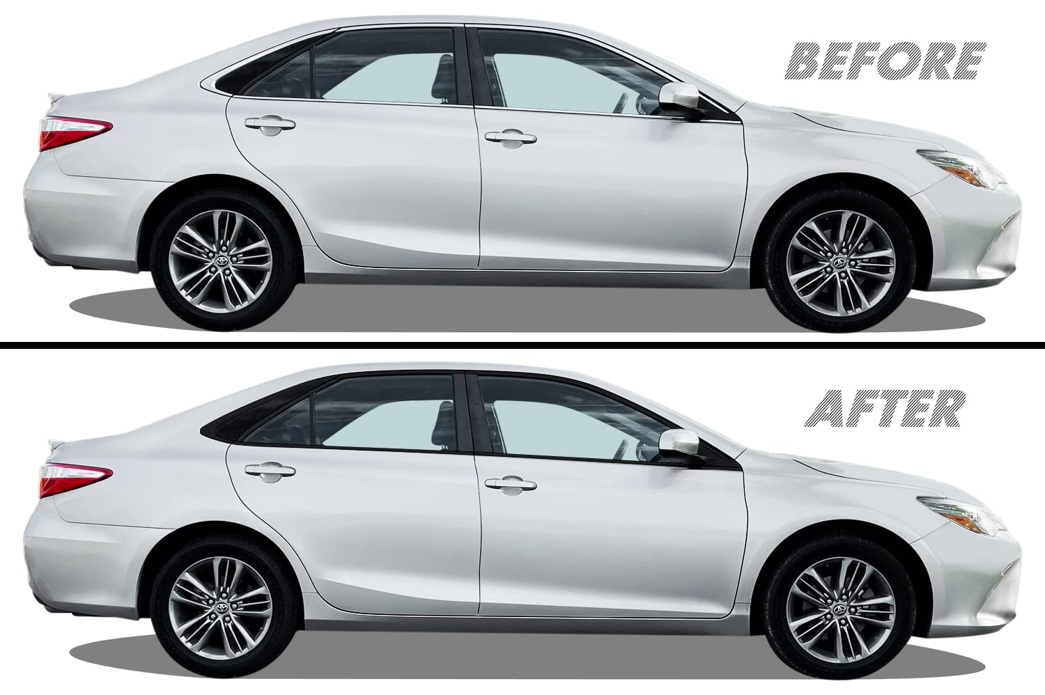 SlickMod Chrome Delete Blackout Vinyl Overlay for 2015-2017 Toyota Camry Window Trim (Matte Black)