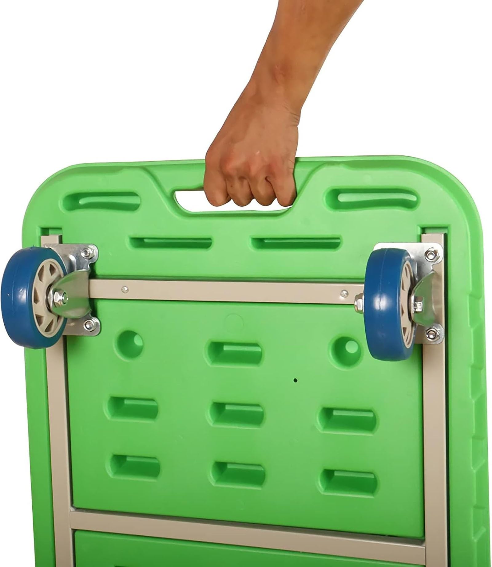 Carrello Pieghevole Robusto con 4 Ruote e Maniglie in Metallo: Un Carrello Multifunzionale Adatto al Trasporto di Oggetti, Attrezzi e carichi Pesanti, Portatile e Facile da manovrare.