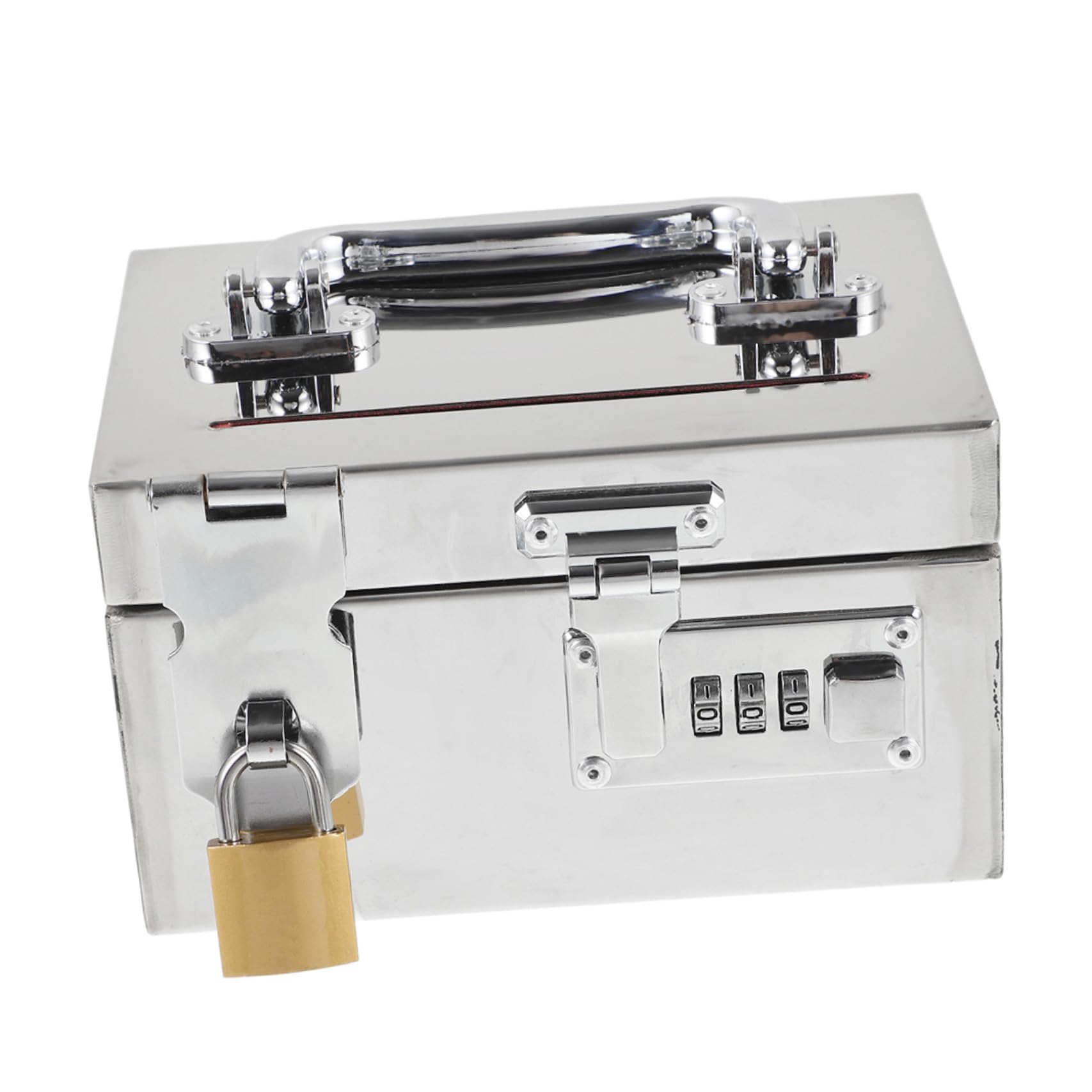 FRCOLOR Tirelire Incassable en Acier Inoxydable avec Grand Compartiment, Design Multifonctionnel et Double Protection, Maison Bureau