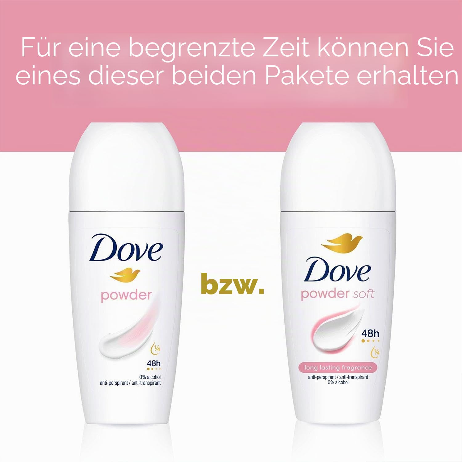 Dove Powder Deo Roller - 6 x 50 ml