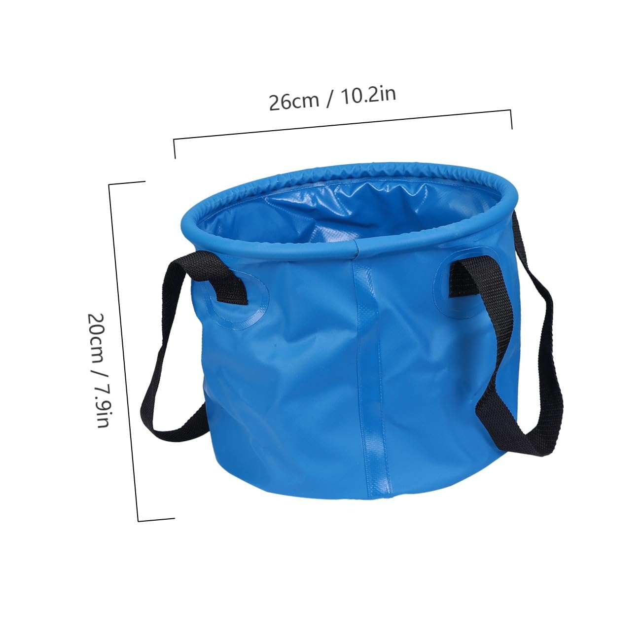DECHOUS Secchio Richiudibile 10l Blu, Leggero per Campeggio