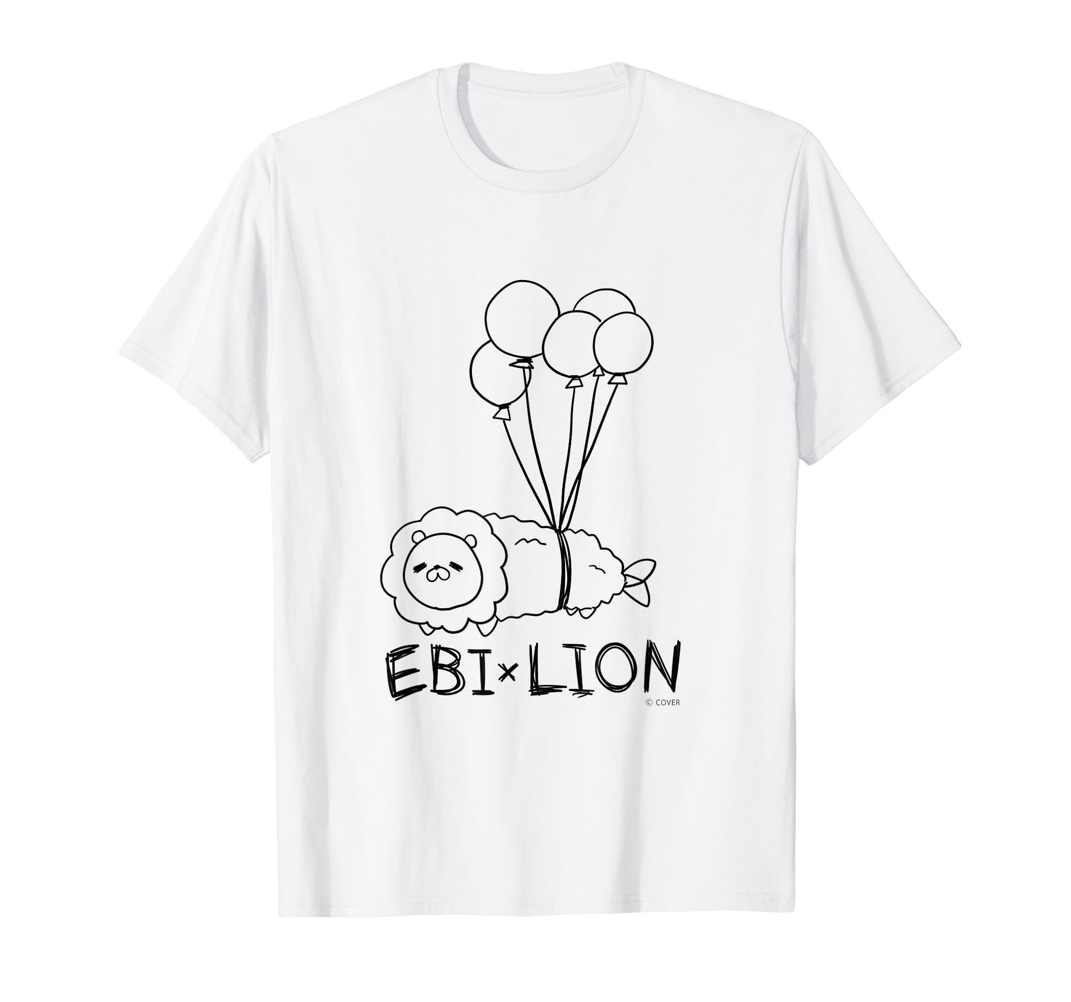 Amazon | 【夏色まつり】えびふらいおんは空を飛ぶ Tシャツ | Tシャツ
