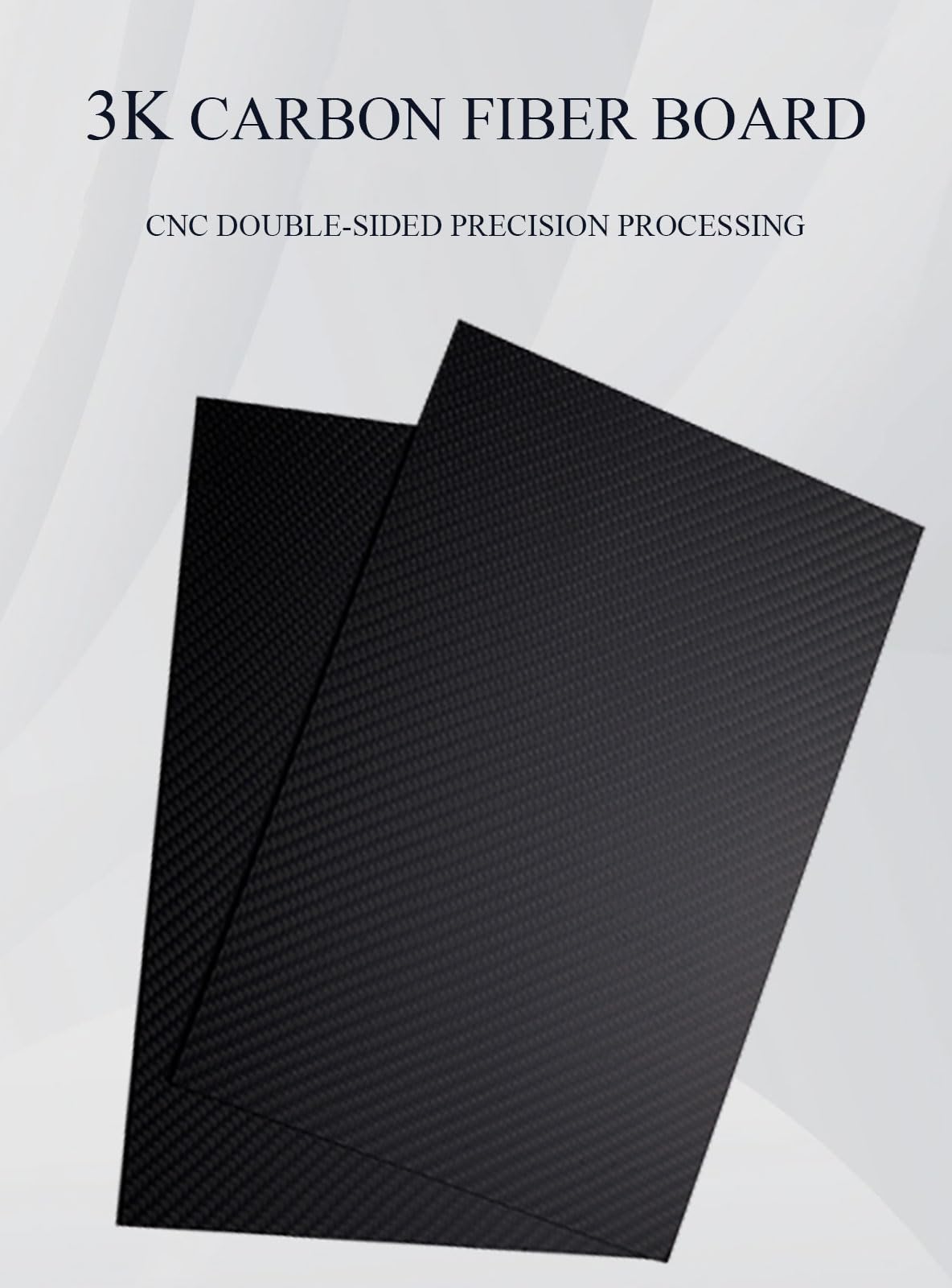 COYOUCO Carbon Fiber Sheet, 500 X 600Mm Carbon Fiber Board Plate, Plain Weave 3K Glossy Surface Carbon Fiber Sheets,0.2mm