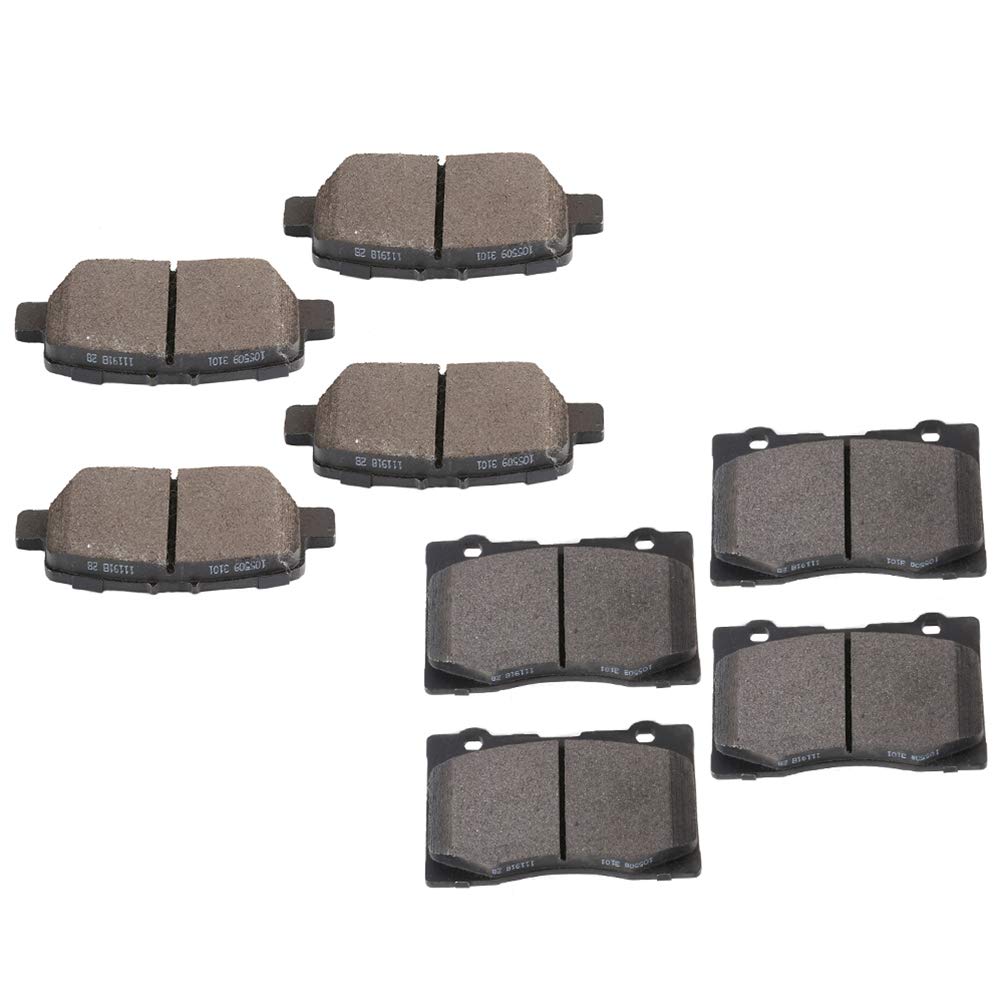 cciyu D1091 D1090 Front &amp; Rear Professional Ceramic Brake Pads Set fit For 2005-2012 For Acura RL