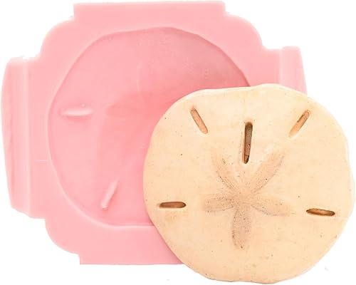Molde de silicona Sand Dollar para fondant seguro para alimentos, chocolate, caramelo, resina, arcilla polimérica, jabón, manualidades, joyería para