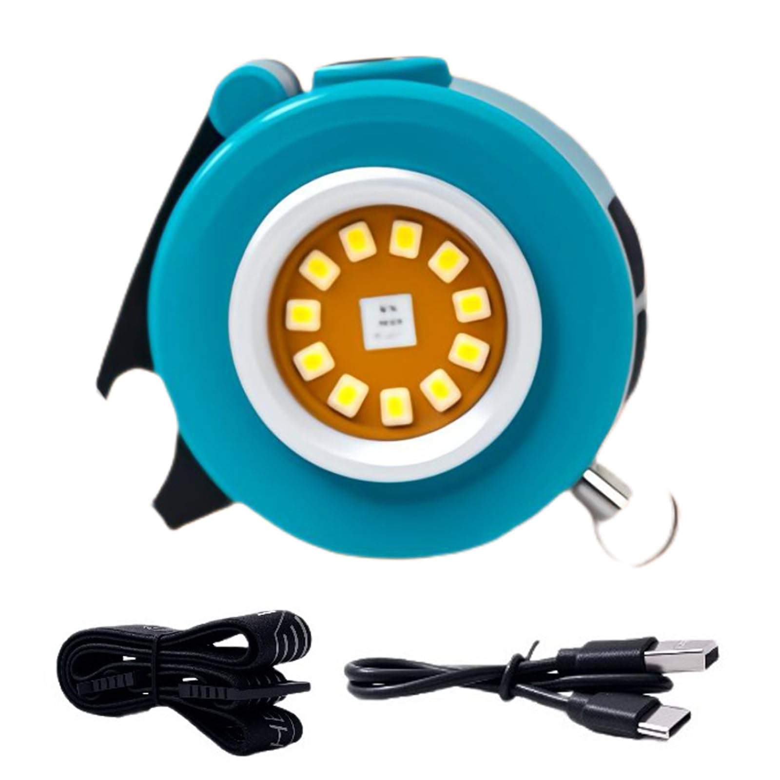 Hsioluted Portable LED Work Light Keychain Pendant USB Rechargeable Flashlight Keyring for Camping Pocket Sized Accessory Keyring Led Light