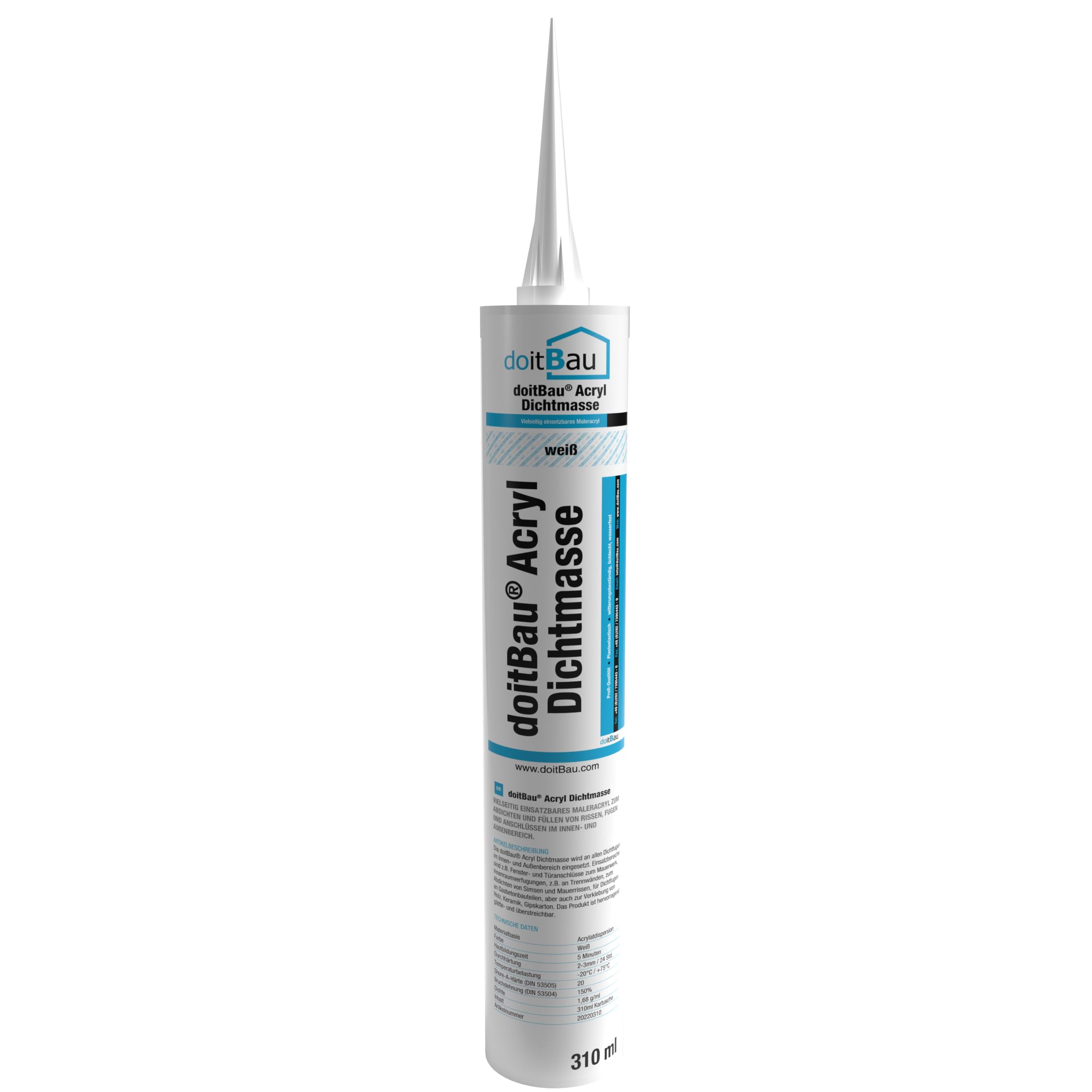 12x doitBau Acryl Dichtmasse weiß 310ml