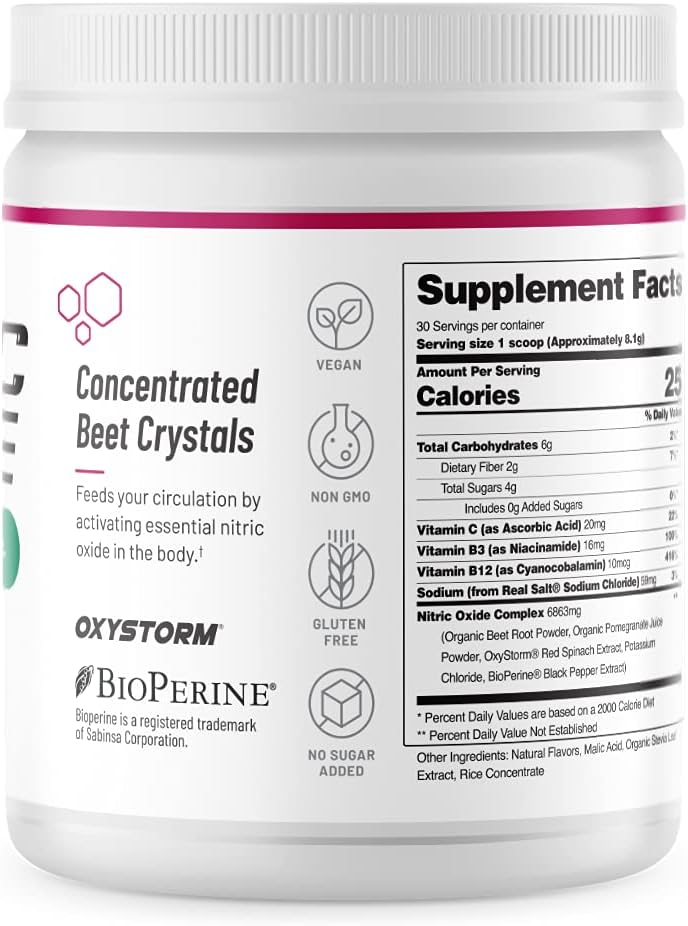 Buy Beet Root Powder Organic Nitric Oxide Beets by Snap Supplements Supports Lower Blood