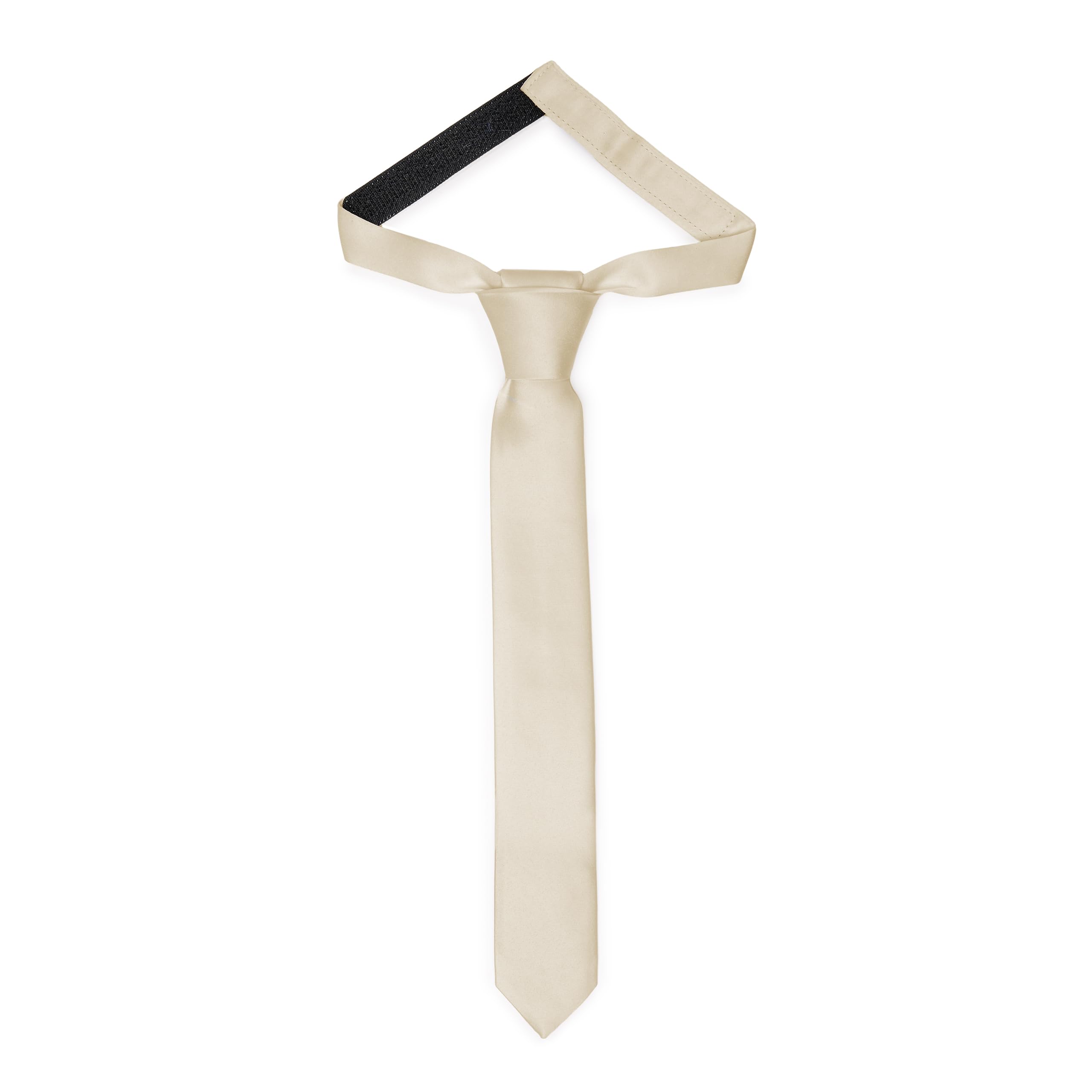 Ladeheid Kinder Krawatte für Jungen - Eleganter matter Look, Vorgebunden mit einem Klettverschluß, Perfekt für besondere Anlässe - Stilvolle Ansteckkrawatte Größe 31cm x 4cm TKM