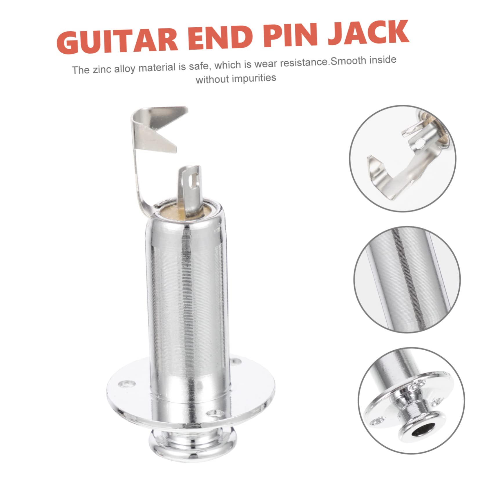 5stücke Guitar Endpin Jack Starke Bauweise Kompatibel Gitarre Und Bass Verbesserte Klangqualität Leise Nutzung Für Musiker