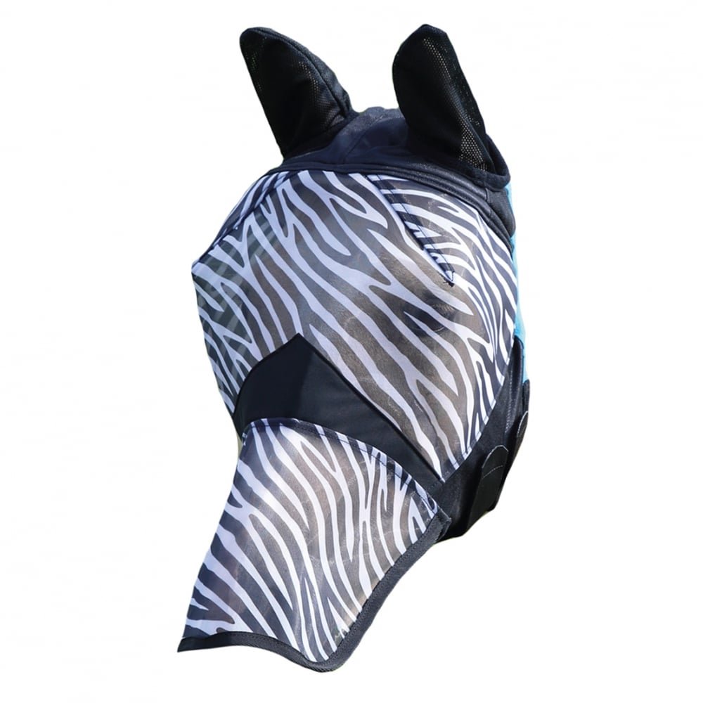 Shires Zeb-Tek Fly Mask - Zebra Print Full