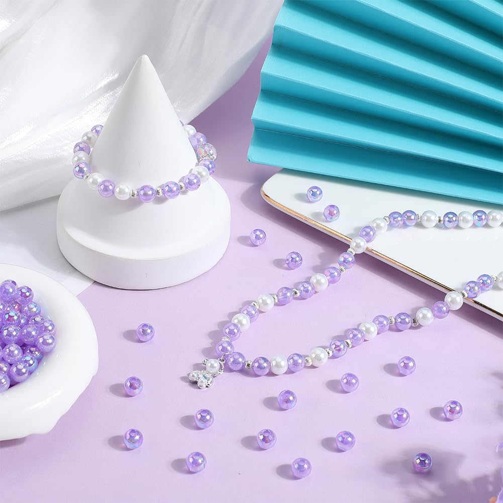 SOFPLATE Lot De 500 Perles Rondes En Acrylique De Couleur AB - 8