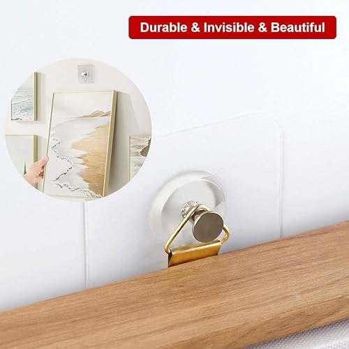 Miniatura 4 de Perchas de fotos sin clavos, ganchos de pared sin clavos, ganchos adhesivos de pared, ganchos de comando para colgar cuadros para colgar cuadros en