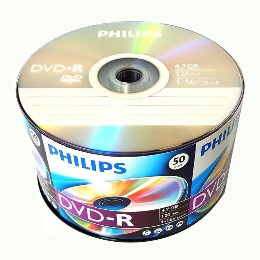 Amazon.co.jp: Philips 50パック空白DVD - R DVDRロゴブランド16