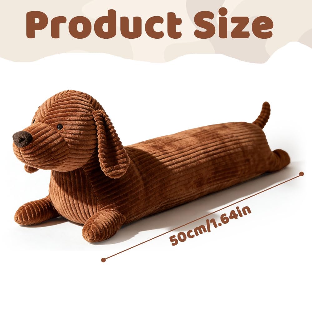 Cuscino a Forma di Bassotto, 50cm Cuscino di Peluche per Cani, Decorazione per Camera da Letto, Regali a Forma di Bassotto, Ideale per Rilassarsi e Sale Giochi