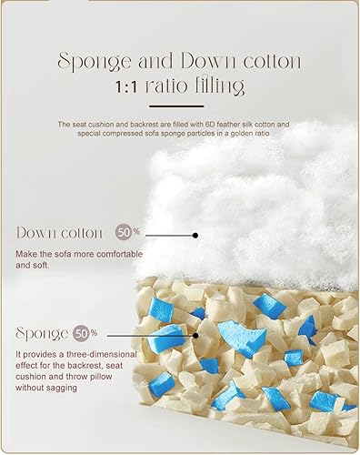 Miniatura 5 de Sofá modular de gran tamaño de 79 pulgadas, asiento profundo, sofás grandes y cómodos, cojín suave con relleno en forma de L, modular para sala de