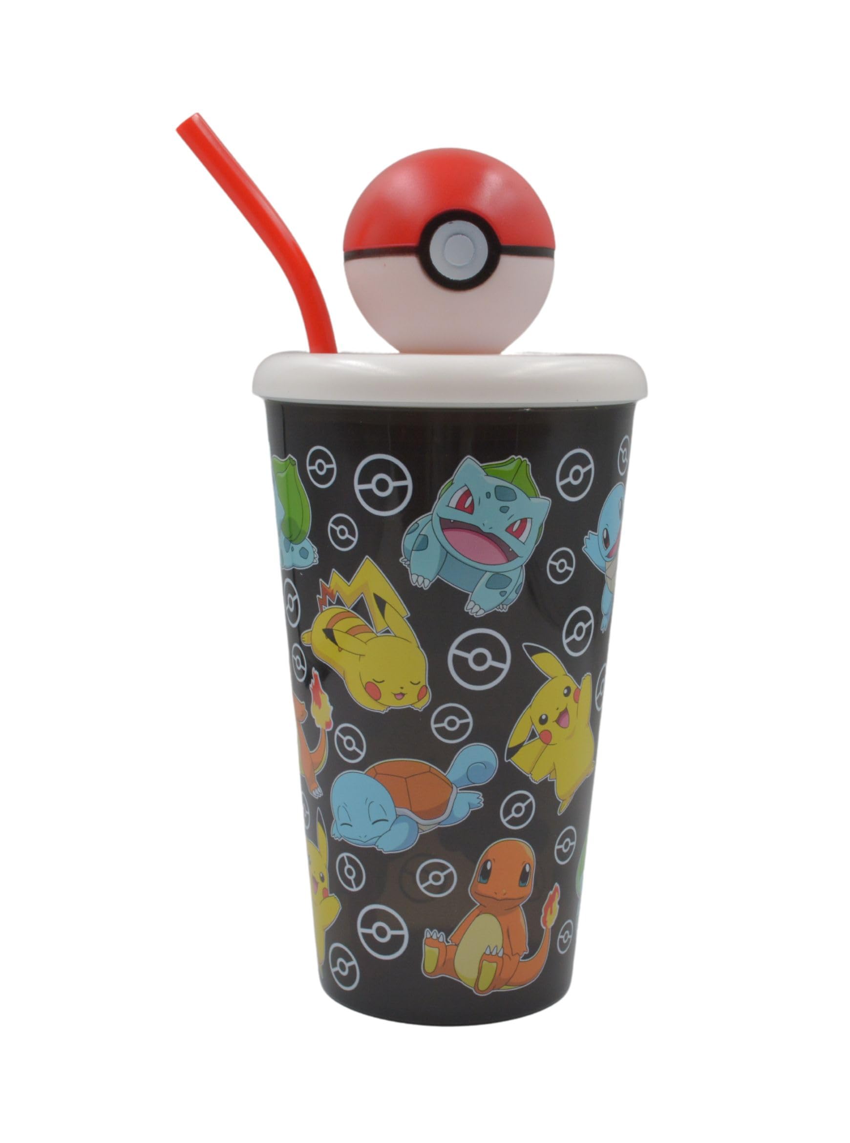 HOX Pokémon Pokéball 3D Sipper Tumbler – Officially Licensed, BPA-Free, Reusable & Kid-Friendly Drinkware, Black