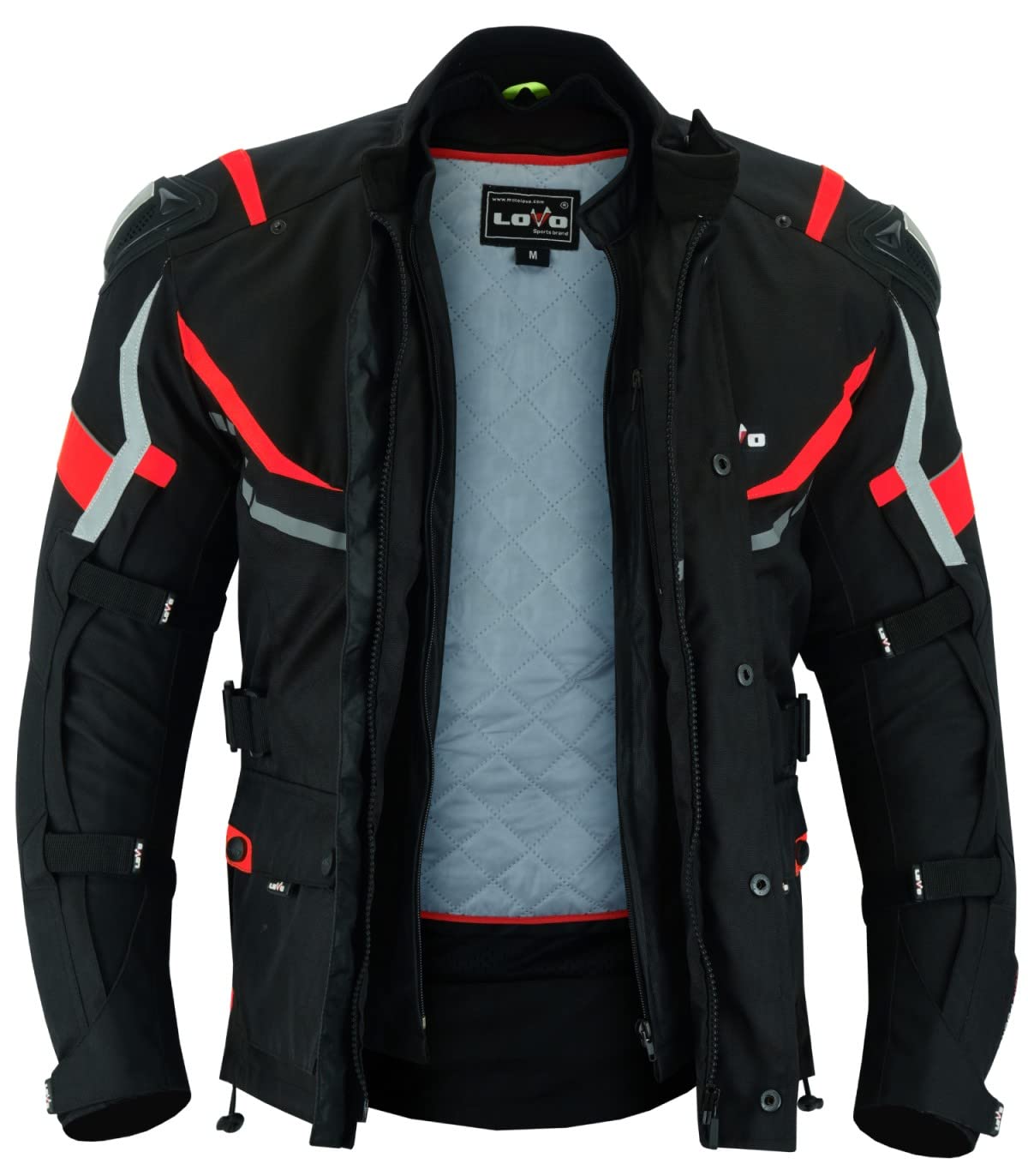 LOVO - Chaqueta Moto Tricapa 4 Estaciones Hombre - Cazadora Moto Hombre con Protecciones - Diseñada para Motoviajeros que Buscan Comodidad y Seguridad - Uso en Verano, Invierno y Climas Cambiantes