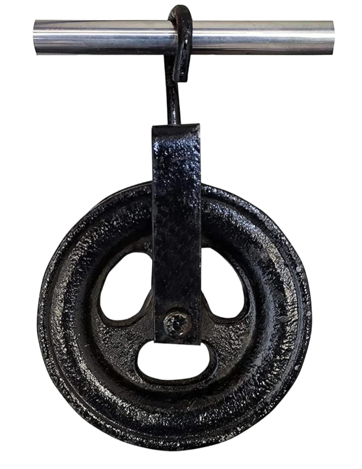 PRINA E-SHOP Solid Metal Roller Idler Pulley with Hook for Well/Lifting Rope/Pull Up Bar/Climbing/Hanging/Zipline (Black_12cm x 5cm x 22cm) (B0CM3NZX2J) Amazon Price History, Amazon Price Tracker