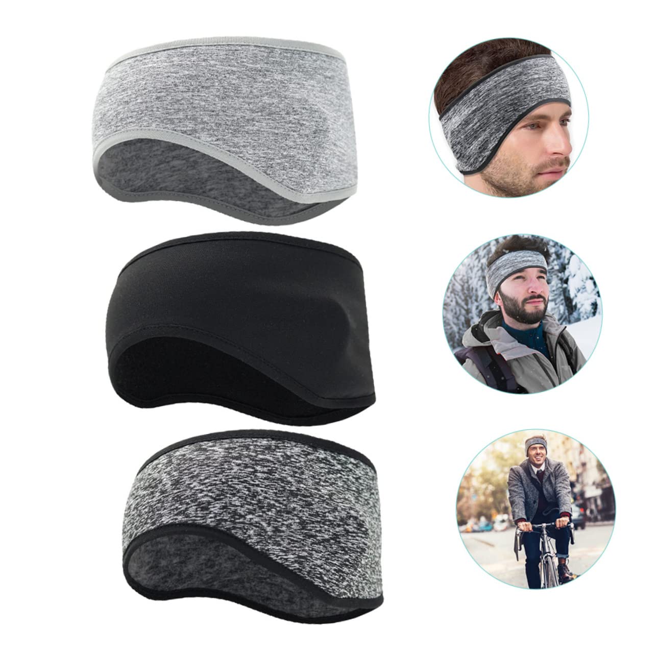 BESPORTBLE 15pezzi Fasce Scaldaorecchie Elastiche Per Corsa Fascia Per Testa Sportiva Pile Termico Calda e Traspirante Adatta Per Uomini e Donne Perfetta Per Attività All Aperto Invernali