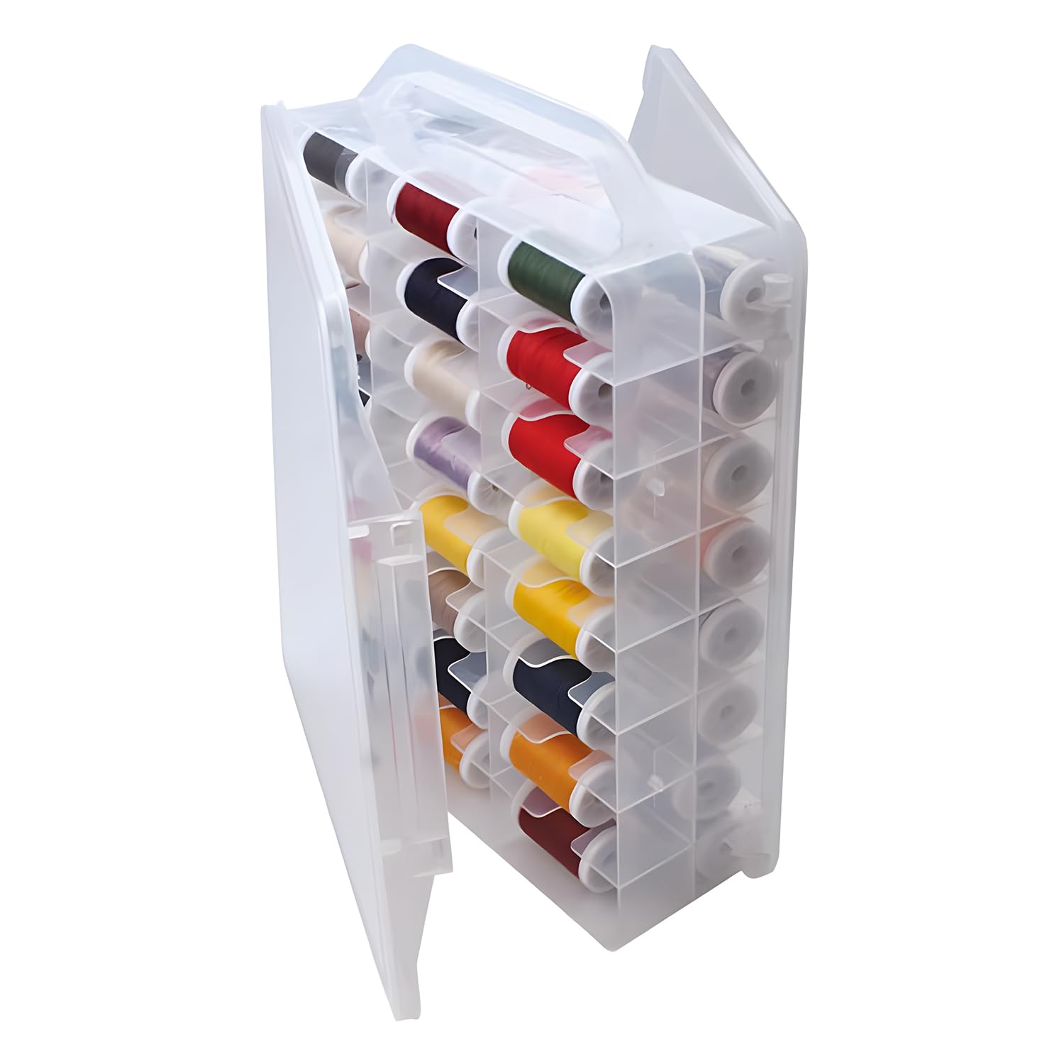 HomDSim 46 Grids Sewing Organizer, Double Sided Thread Box Storage