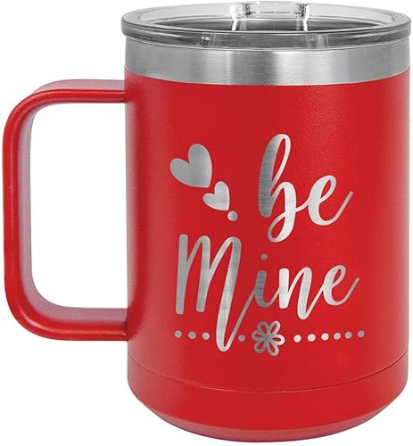 Taza de café con tapa deslizante Be Mine, de 15 onzas, con aislamiento, ideal para regalo de cumpleaños o Navidad de mujeres o hombres, comparar con