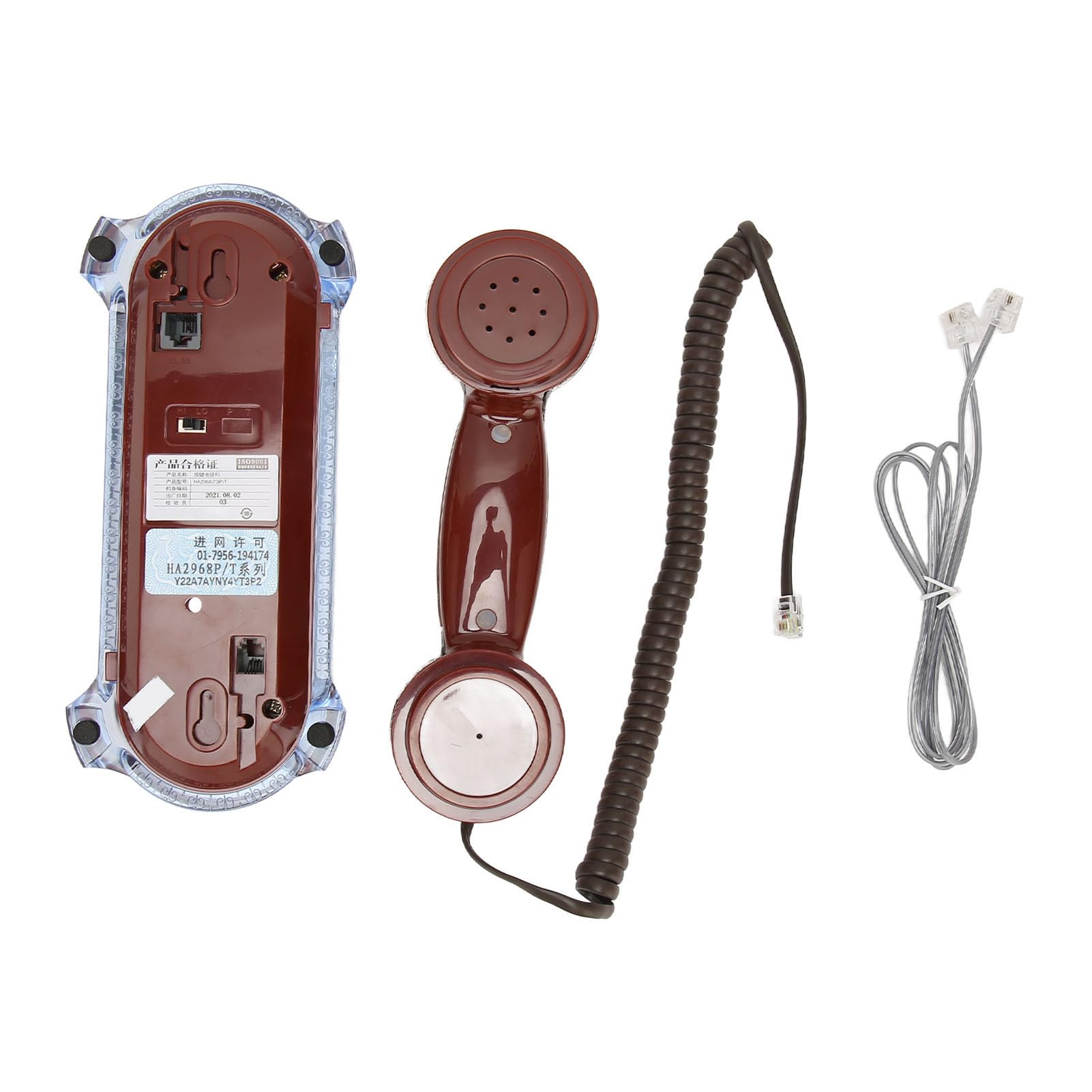 Telefono Fisso retrò, Telefono con Filo per Linea Fissa, telefoni da Parete Classico Telefono da scrivania Flash Phone Vecchio Stile per casa, Hotel e Ufficio (Bronzo Viola)